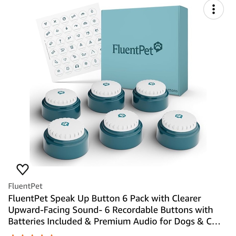 FluentPet Speak Up Button 6 Pack